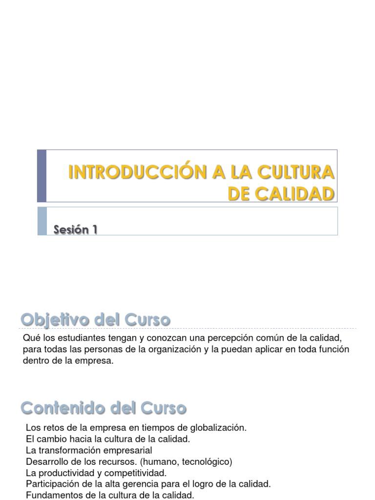 Cultura de Calidad en la Empresa | PDF | Calidad (comercial) | Evaluación
