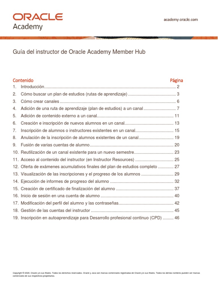 Member Hub Instructor Guide Esp | PDF | Java (lenguaje de programación ...