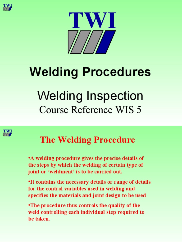 Welding Procedures PDF Welding Construction