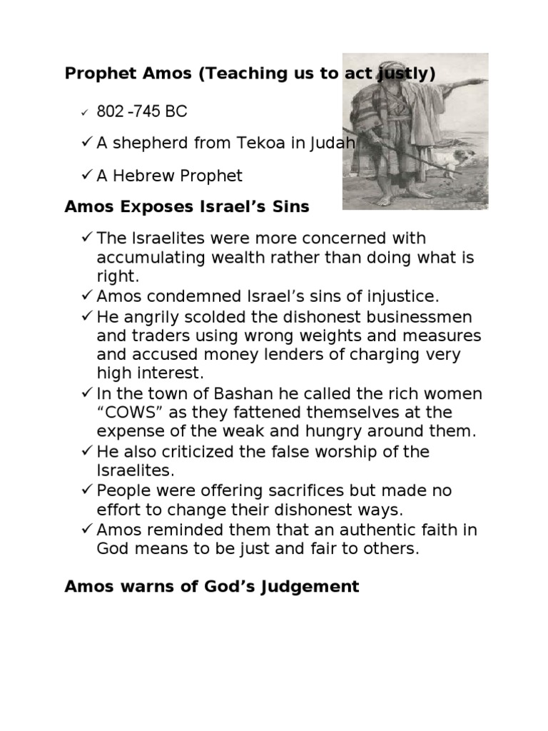 Lessons from Prophet Amos on Justice | PDF