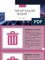 Types of Salon Waste: Tle - Week 3