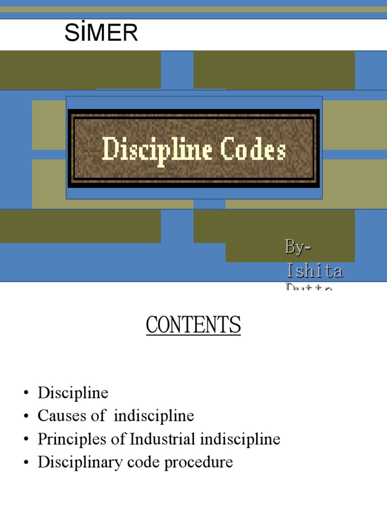 Industrial Discipline and Procedures Guide | PDF | Employment | Behavior