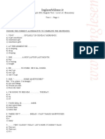 Examen de Ingles Nivel Basico Elemantal