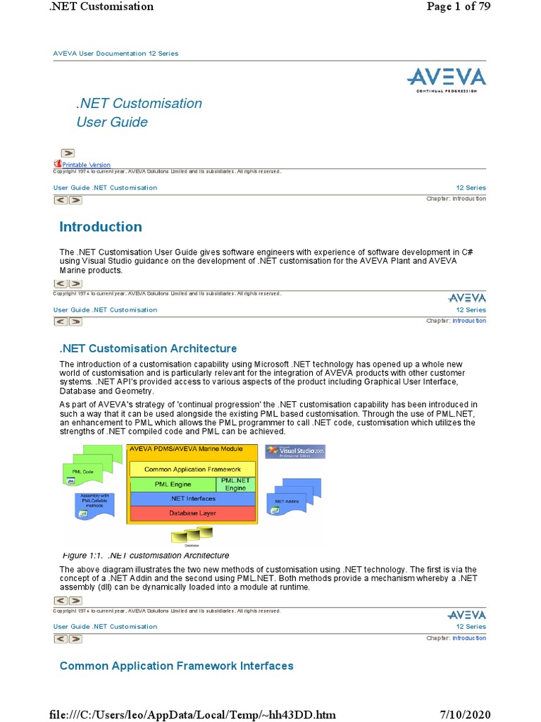 User Guide: AVEVA User Documentation 12 Series | PDF | Class (Computer ...