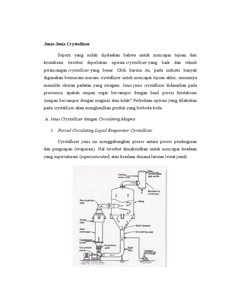Jenis-Jenis Crystallizer dalam Industri | PDF