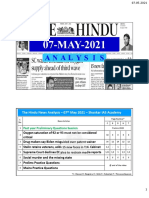 The Hindu News Analysis - 07 May 2021 - Shankar IAS Academy: Past Year Preliminary Questions Session