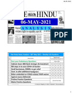 Past Year Preliminary Questions: The Hindu News Analysis - 06 May 2021 - Shankar IAS Academy