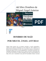 Resumen Del Libro Hombres de Maíz Por Miguel Ángel Asturias