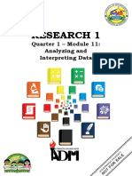 Research 1: Quarter 1 - Module 11: Analyzing and Interpreting Data