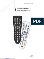 Universal Remote Instruction Manual: DVD/VCR