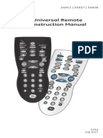 Universal Remote Instruction Manual: DVD/VCR