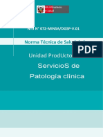 Norma T Cnica de Salud de La Unidad Productora de Servicios de Patolog A CL Nica