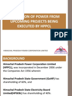 Utilization of Power From Upcoming Projects Being Executed by HPPCL