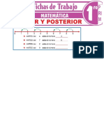 Anterior y Posterior para Primer Grado de Primaria