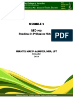 Readings in Philippine History: Shantel Mae P. Alquiza, Mba, LPT