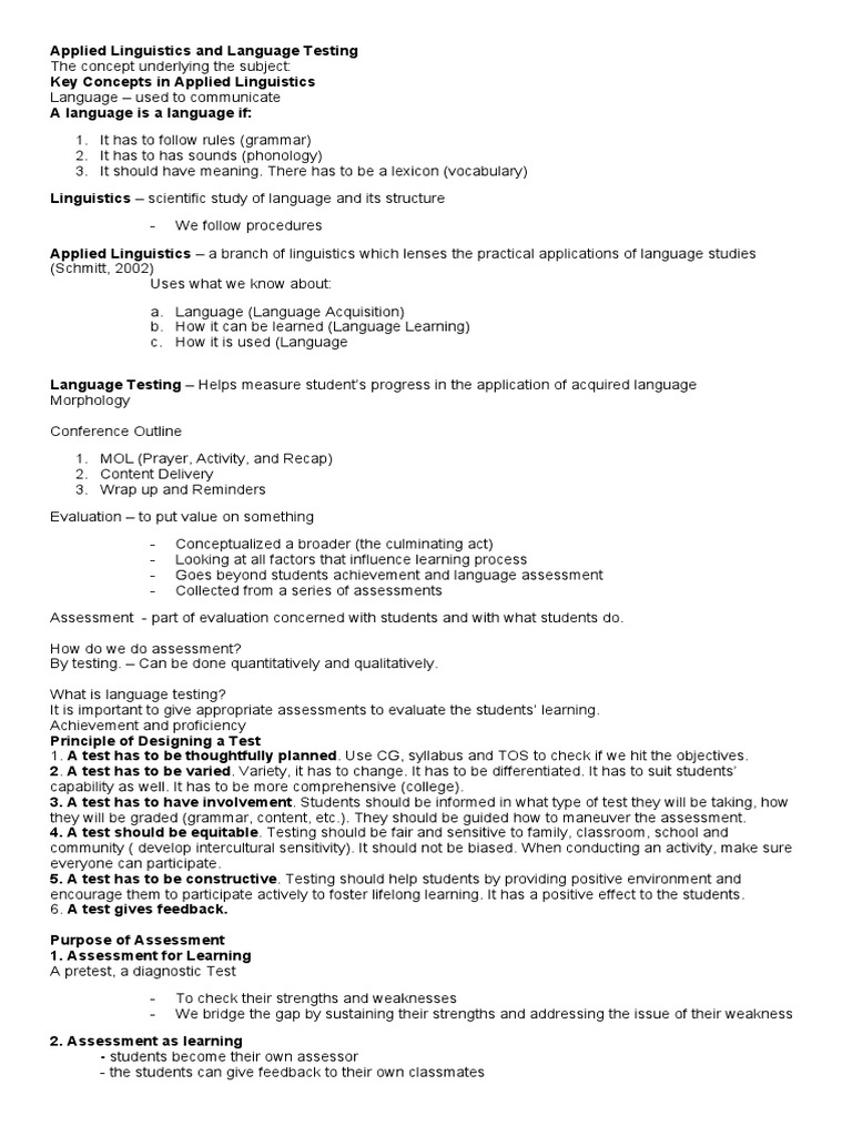 Language Testing in Applied Linguistics | PDF | Educational Assessment ...