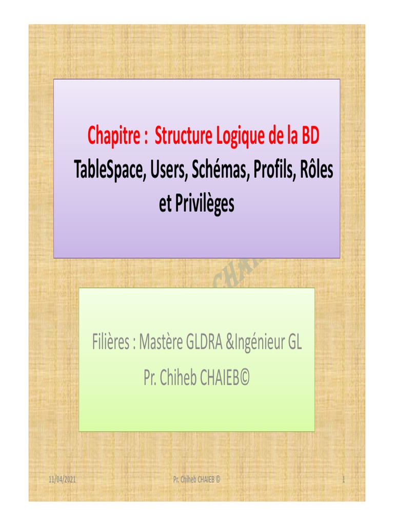 Comment Conserver Une Valeurs Dans Un Extrait De Schéma Relationnel BDA Chapitre3-StructureLogiqueBD | PDF | SQL | Base de données Oracle
