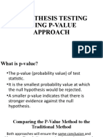 Hypothesis Testing Using P-Value Approach