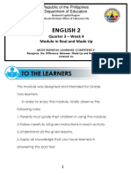 English 2: Quarter 3 - Week 4 Module in Real and Made Up