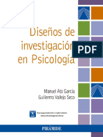 Ato y Vallejo (2015). Diseños de Investigación en Psicología