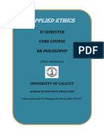 BA Philosophy - VI Sem. Core Course - Applied Ethics