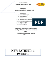 Duty Report Thursday, February 4 2021: Supervisor: Dr. Sarah Dina, M.Ked (OG), SP - OG (K) - Onk Residents