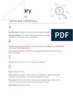 Data Analytics Glossary Terms & Definitions