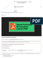 (PDF) 400+ Excel Formulas List - Excel Shortcut Keys PDF - Download Here