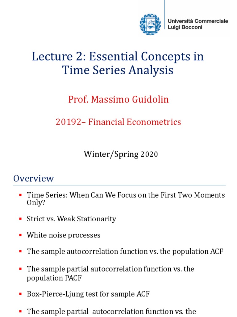 Time Series Analysis Essentials | PDF | Stationary Process ...