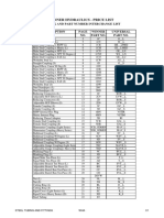 STEEL TUBING AND FITTINGS PRICE LIST