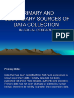 Primary and Secondary Sources of Data Collection