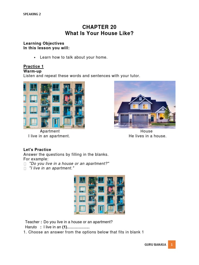 Describing Your Home and Apartment | PDF | Home
