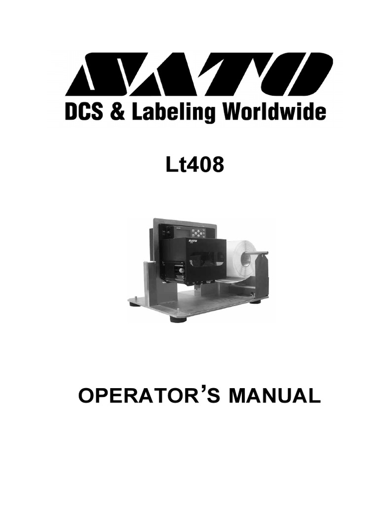 Lt408 Operators Manual (V1.00) | PDF | Printer (Computing) | Barcode