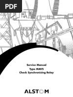 Service Manual Type MAVS Check Synchronising Relay