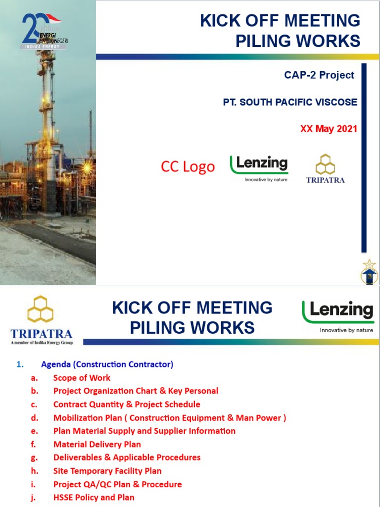 Kickoff Meeting for Piling Works | PDF | Science & Mathematics ...