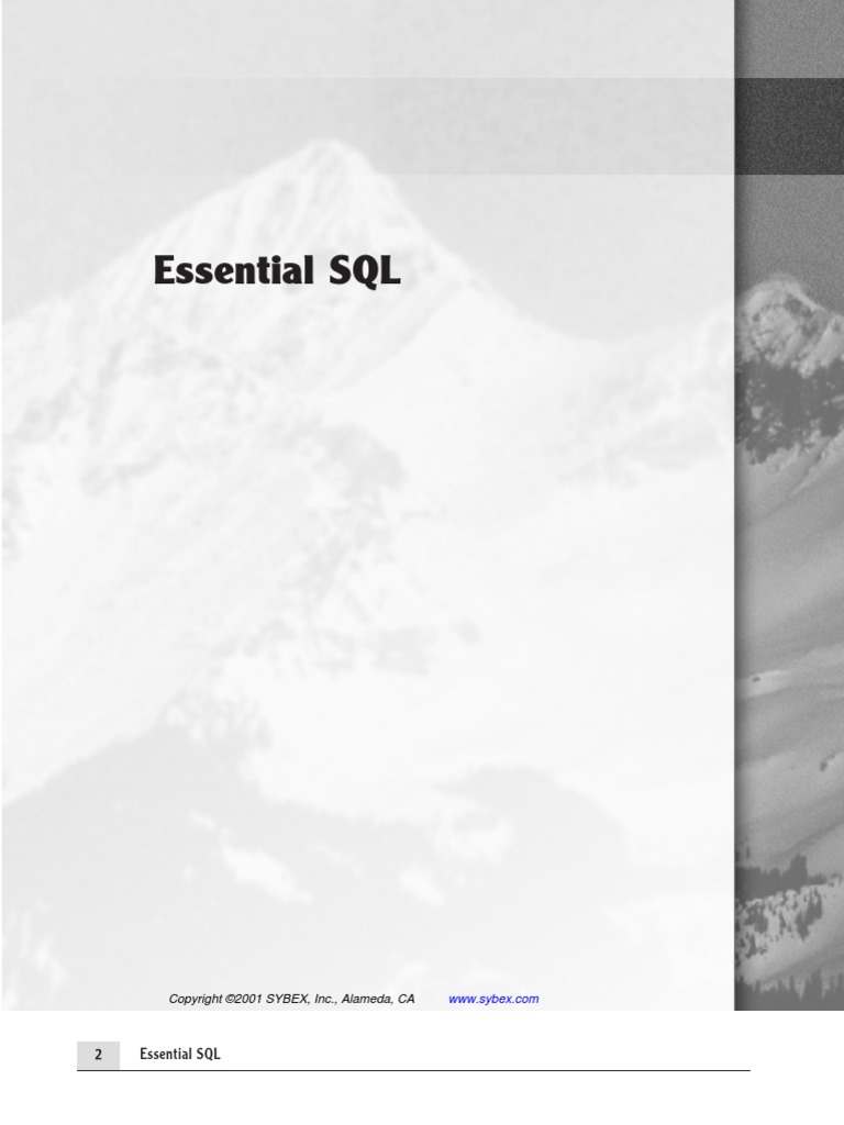 Essential SQL | PDF