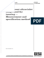 (BS EN 61228-2008) - Fluorescent Ultraviolet Lamps Used For Tanning. Measurement and Specification Method.