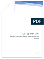 Post Estimation: Effect of Renewable and Non-Renewable Energy On GDP