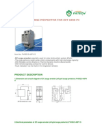 2 Poles DC Surge Protector For Off Grid PV System