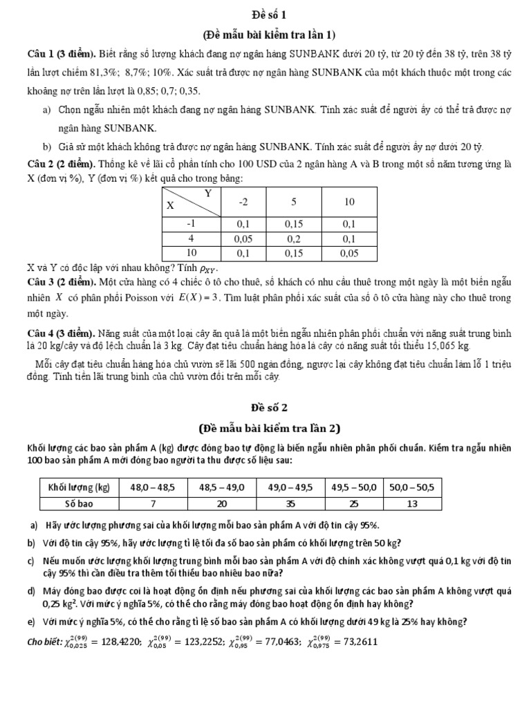 Đề mẫu TKT2 | PDF