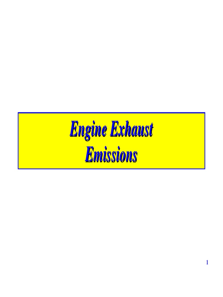 Analysis of Engine Exhaust Emissions and Aftertreatment Technologies