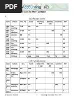 Exercise 7.1 Cash Journals - Stan's Car Wash: © Simmons & Hardy Cambridge University Press, 2019 1