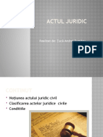 Actul Juridic - Țucă Andrei
