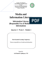 Responsible Use of Media and Information Module