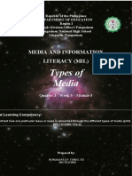 Types of Media: Media and Information Literacy (Mil)