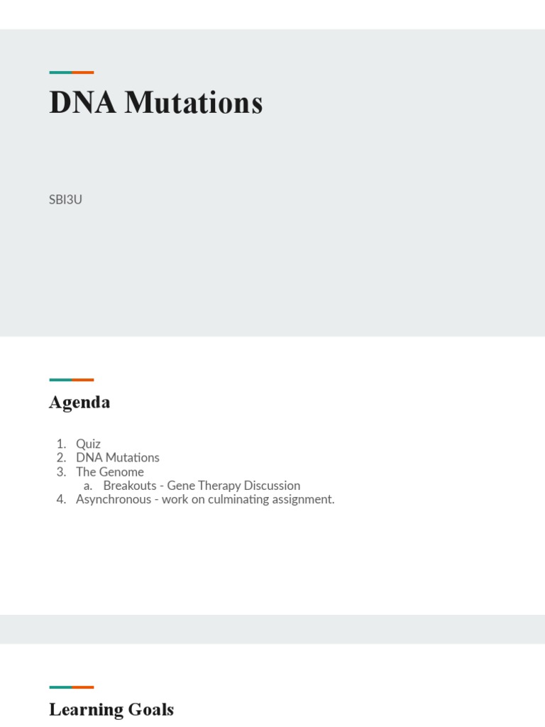 Understanding DNA Mutations and Gene Therapy | PDF | Mutation | Point ...