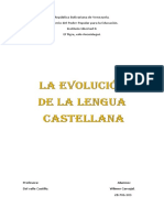 Ensayo. La Evolución de La Lengua Castellana