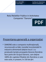 Rolul Relatiilor Publice in Activitatea Companiei "Danone"