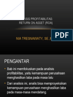 Analisis Profitabilitas: Return On Asset (Roa) : Nia Tresnawaty, Se.,M.Ak