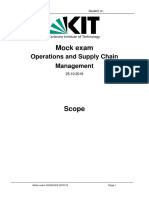 Mock Exam: Operations and Supply Chain Management